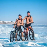 Зимний Байкал на велосипедах. Путешествие по льду Малого Моря поход, изображение 2